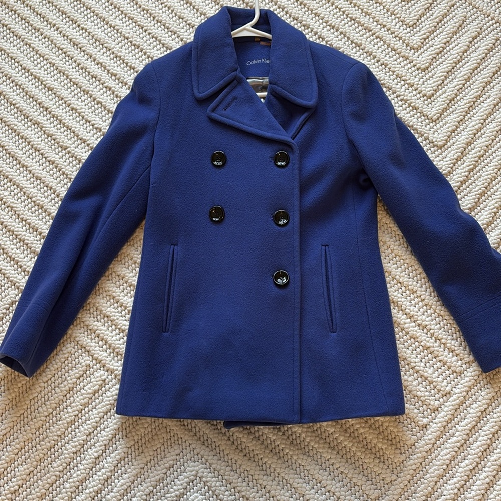 Women's Calvin Klein Pea Coat, Blue, 4P